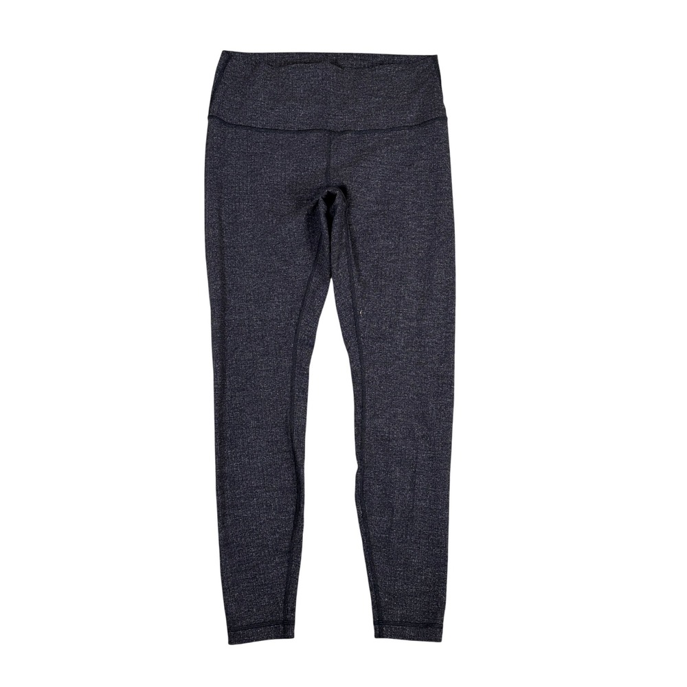 Lululemon High Rise Leggings Charcoal Gray Heathered Space Dye Athletic Pants